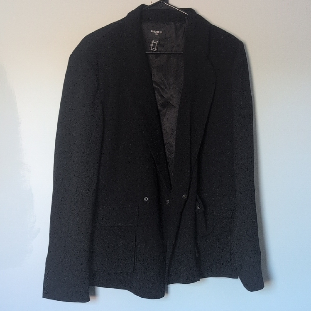 Forever 21 Black Sport Coat Classic Blazer